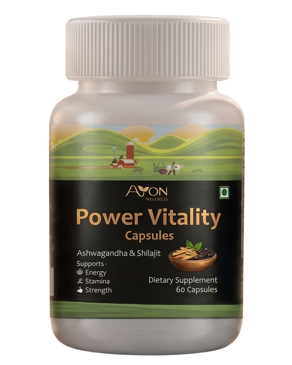 Power Vitality: Ashwagandha & Shilajit Extract